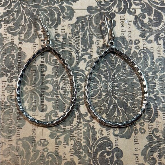 Silver Teardrop Earrings - Picture 1 of 3